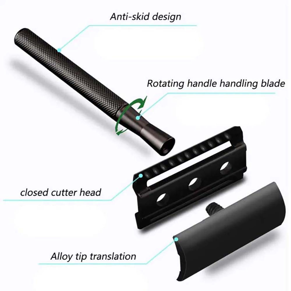 Black Weighted Handle Safety R - đánh giá và giá Safety Razor Handle
